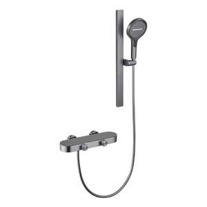 Ensemble de <span class=keywords><strong>douche</strong></span> mural avec barre coulissante, mitigeur haute pression pour eau chaude et pluie, pour salle de bain - Product Image 2