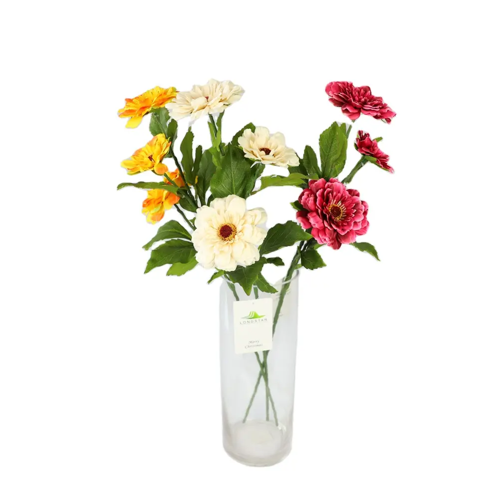 Toptan enerjik tek şakayık çiçek yapay çiçekler ev dekorasyon ipek çiçek şakayık centerpiece