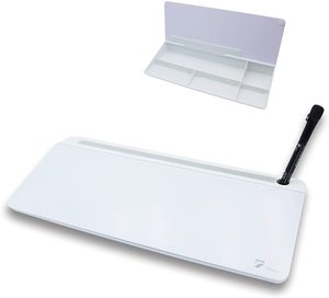 Tablero de borrado en seco para <span class=keywords><strong>escritorio</strong></span> Tablero blanco de escritura de vidrio con caja de almacenamiento - Product Image 3