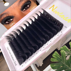 NQ <b>lash</b> Wholesale <b>Individual</b> <b>Russian</b> Volume <b>Lashes</b> Classic Velvet Cashmere Silk Handmade 0.05 Eyelash Extensions Dark Matte Cc - Product Image 2