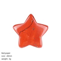 Étoiles décoratives en pierre gemme de 20 mm en gros, ornements étoiles sculptés à la main, cristaux de guérison, perles étoiles sans trou, pierres de poche pour bijoux DIY