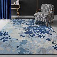 Tapis rectangulaire moderne, doux et personnalisé, Design populaire en ligne, fait à la main, de luxe, pour chambre à coucher et maison moderne