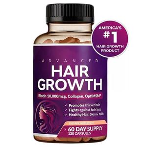 Superfood <span class=keywords><strong>Biotin</strong></span> Hair Skin Nails Cápsulas de vitaminas para adultos Suplemento de hierbas para belleza Saludable No para mujeres embarazadas - Product Image 1