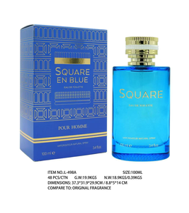 Perfume de Diseño Cuadrado Negro de Grado Lujoso, 100 ml, <span class=keywords><strong>EDT</strong></span> Premium para Hombre, <span class=keywords><strong>Ideal</strong></span> para Regalo - Product Image 1