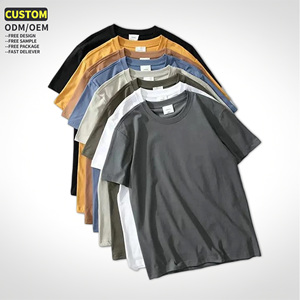 T-shirts pour hommes en coton 100% épais, vierges, surdimensionnés, personnalisables avec impression numérique et étiquette privée, vente en gros directe usine - Product Image 2