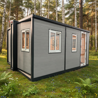 Maison conteneur pliable et extensible de 20 à 40 pieds, étanche et résistante aux ouragans, design moderne préfabriqué, villa de luxe, hôtel, bureau à domicile