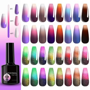 <strong>HONEY</strong> GIRL OEM logo Nail Supplier Design Abstract Thermal Change Ombre Uv Gel Set Nail Art Color Mood Changing Gel Nail <strong>Polish</strong> - Product Image 2
