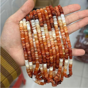 خيوط الخرز الفواصل بيروفان الناري من أحجار كريمة رونديل ، خيوط الخرز لصنع المجوهرات - Product Image 4