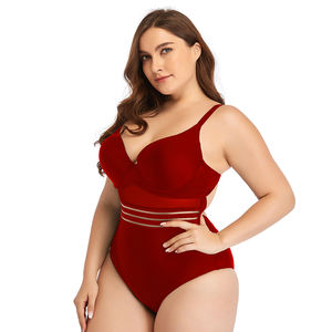 Traje de Baño de Dos Piezas con Espalda Descubierta, Sexy, para Verano, Talla Grande, Adelgazante, Transpirable, 100% Nailon, Estampado con Perlas - Product Image 6