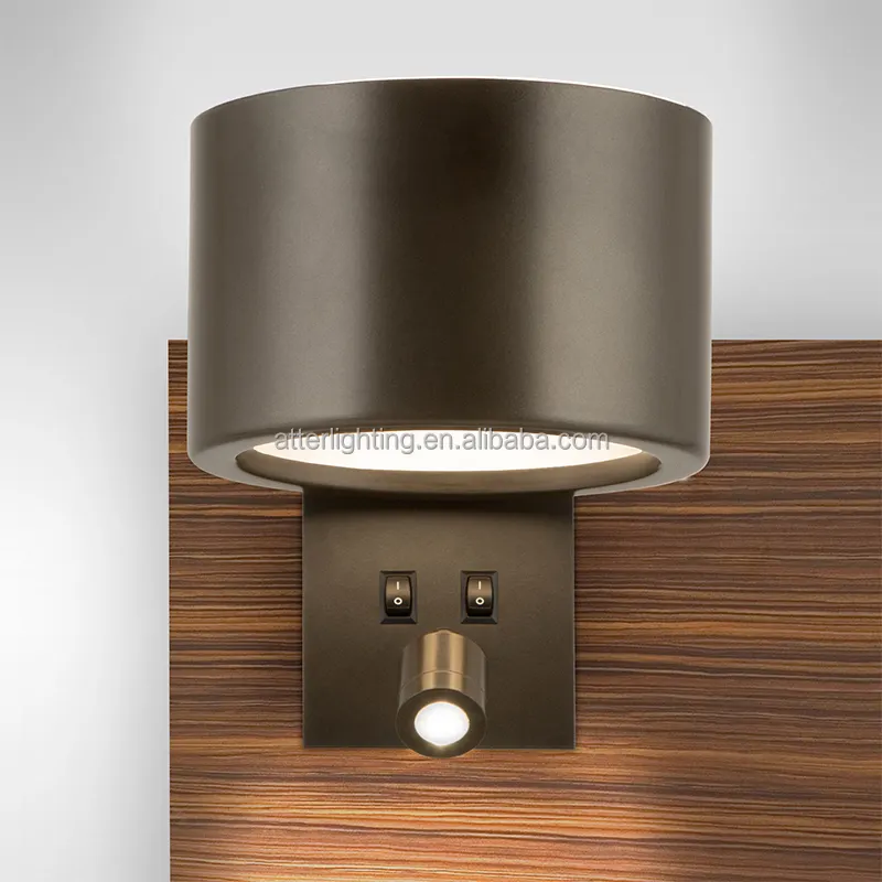 Classic Bronze Led Lamp For Bedside Background Wall Living Room With Reading Lighting For Hotel Bedroom