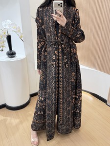 Abaya Plisada con Patrón Miyake, Vestido Musulmán Elegante y Lujoso de Dubái para Mujer, Talla Grande, Mangas de Murciélago, Túnica Abierta para Mujer - Product Image 2