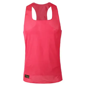 Tank Top rompi lari maraton Pria Wanita, Tank Top rompi lari cepat kering bahan poliester 100%