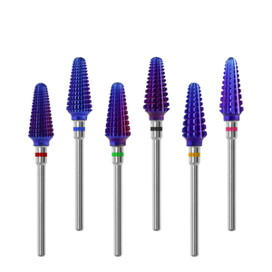SHUANGJIA Purple <span class=keywords><strong>Tornado</strong></span> 6,8mm brocas de carburo para uñas fresas profesionales manicura portátil herramientas duraderas para uñas salón - Product Image 1