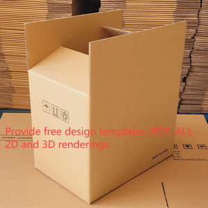 Oem nhà máy biểu tượng tùy chỉnh thân thiện với môi tái chế hộp các tông sóng lớn bưu phẩm cho rượu sâm banh vận chuyển bao bì - Product Image 2