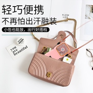 Mini Fan Neck Fan Foldable Usb Powered Portable Cooling Fan For Outdoor Travel Pink White Green Color Options F3 Model - Product Image 1