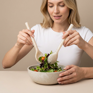 Resin <b>Salad</b> Servers Set Eco-Friendly Dishwasher Safe Manual <b>Salad</b> <b>Tools</b> - Product Image 1