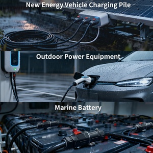 Jnicon MJ24 Power <strong>Connector</strong> 50A Max Current Waterproof IP67 Electric <strong>Wire</strong> Cable <strong>Connector</strong> for Solar Batteries Storage - Product Image 3