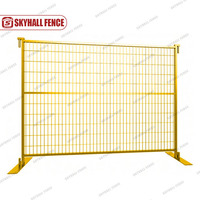 Clôture temporaire-6H X 9'6L Premium Jaune Bleu Rouge Noir Ensemble enduit de poudre après la galvanisation Canada Clôture temporaire