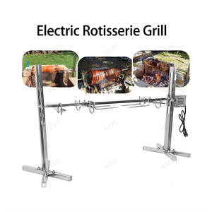 Trípode portátil de acero inoxidable para acampar con fuego abierto, soporte <span class=keywords><strong>giratorio</strong></span> para parrilla de pollo y cordero, Kit de <span class=keywords><strong>asador</strong></span>, <span class=keywords><strong>motor</strong></span> rotativo eléctrico - Product Image 6