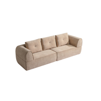 Canapé Chic en Flanelle Compressé avec Mousse Haute Élasticité, Housse Lavable, Gain de Place, Portable, pour Salon