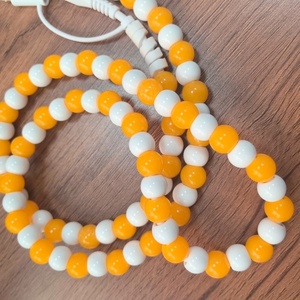 Custom Sun Egg White 2-en-1 Cargadores de teléfono con cuentas de moda <span class=keywords><strong>Creative</strong></span> Pearl <span class=keywords><strong>Cables</strong></span> de teléfono celular 5A Carga rápida para computadora - Product Image 2