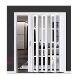 Aluminum Alloy Foldable <b>Door</b> Tempered Glass Indoor Contemporary Bi-Fold <b>Doors</b> - Product Image 1