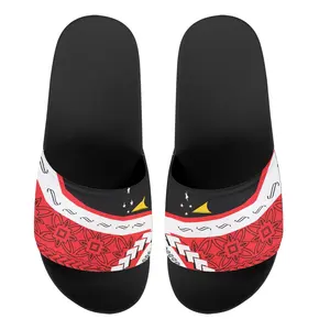 Tokelau-Sandalias con estampado a petición para mujer, zapatillas de diseño personalizado, para dormitorio, 2022