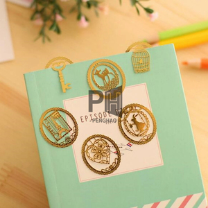 Creativo Animal Mini Hallow-out Metal colgante marcapáginas Ins estilo <span class=keywords><strong>libro</strong></span> accesorios decoración regalo paquete premios papelería OEM - Product Image 3