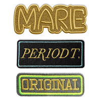Écusson brodé personnalisé en fil d'or et d'argent, badge uniforme, écusson tactique avec logo