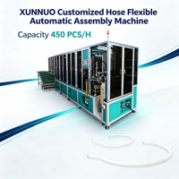 XUNNUO Tuyau flexible personnalisé à assemblage automatique pour moteur de machine, commande PLC, garantie 1 an, capacité 450 pièces/heure, CE