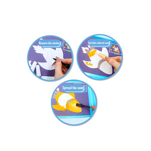 Divertidos niños DIY colorido arena dibujo artesanías arena arte imágenes dibujo conjunto niños Animal luminoso arena pintura Juguetes - Product Image 3