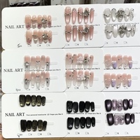 Soldes Exceptionnelles : Faux Ongles Faits Main à Coller – 10 Pièces, Styles Mixtes Aléatoires, Couverture Complète – Vente en Gros, Sac Chanceux