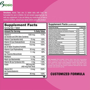 Comprimé de supplément de multivitamines de marque privée OEM pour les femmes saveur de fruit naturel minéraux multivitamines - Product Image 3