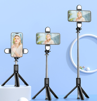 R1s Selfie Stick Statief ABS Digitale Camera Telefoonstatief Mobiele Houder Telefoonhouder Met Licht voor het Maken van Video's