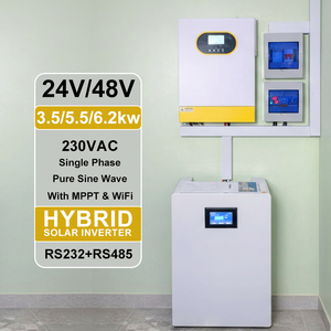 24V <b>48V</b> Off Grid Hybrid Solar 3.5kw 5.5kw 6.2kw Single Phase Pure Sine Wave MPPT with <b>Battery</b> EQ Function - Product Image 3