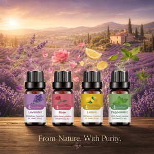 Ensemble d'huiles essentielles 100% pures et naturelles, marque privée OEM, aromathérapie, lavande, menthe poivrée, arbre à thé, diffuseur, massage, spa bio - Product Image 4