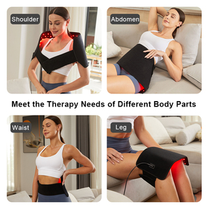 Ceinture <span class=keywords><strong>de</strong></span> luminothérapie rouge portable pour les jambes/bras, soulagement des douleurs musculaires, 250 LED, double longueur d'onde (660nm/850nm), <span class=keywords><strong>beauté</strong></span> à domicile - Product Image 6