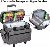 Sac de transport à roulettes détachable pour machine à coudre, en polyester et nylon, personnalisable avec logo, fourni directement par l'usine