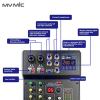 MG6 contrôleur dj de son numérique usb professionnel/console de mixage audio interface équipement de studio 6 canaux pour l'enregistrement du chant