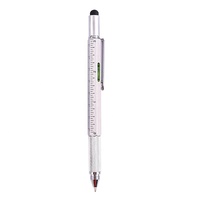 Stylo métallique multifonctionnel, écriture, mesure, niveau, écran tactile capacitif, tournevis à fente, tournevis Phillips, stylo
