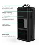 Sac de rangement pour vêtements ménagers voyage respirant suspendu placard organisateur insérer pliable suspendu garde-robe sac
