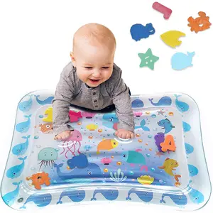 2022 Top Seller Amazo Baby Play Toys Tapete Inflable Para Bebe Pvc Inflatable Tummy Time Mat Premium Baby Water Mat For Infants