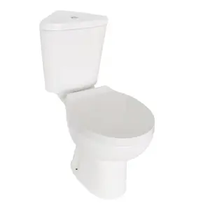 Promosyon sağlık gereçleri banyo yıkar çift floş kapalı birleştiğinde batı commode wc set konfor tuvalet köşe sarnıç ile