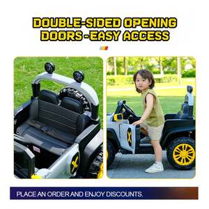 Children Electric Vehicle Ride on Quad 390 Motor 12V7Ah Battery App <b>Phone</b> <b>Control</b> Bluetooth Panel Swing Forward USB Music Glow - Product Image 3