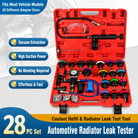 Kit Maestro de Prueba de Presión para Radiadores, 28 Piezas, Herramienta de Detección de Fugas del Sistema de Refrigeración, Herramientas de Reparación Automotriz