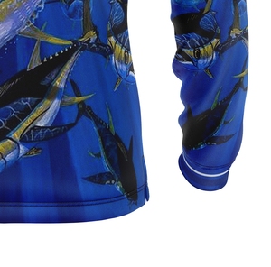 Diseño personalizado de los hombres Polo al por mayor de protección UV camisas de manga larga de pesca Polo - Product Image 6