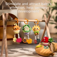 Tumama enfants en peluche suspendus hochet jouets Halloween citrouille légume bébé anneau de dentition hochets jouet siège de voiture poussette berceau doux bébé jouets