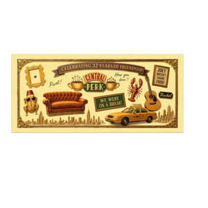 Vriendschap TV Sitcom Thema Anime Stijl Gouden Bankbiljet PET Dubbelzijdige Gouden Foliedruk Collectible Kunstkaart Souvenir Cadeau - Product Image 4