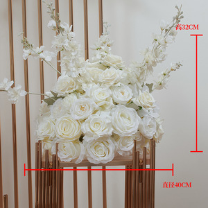 GJ-FC926 Wholesale White Flower Ball <b>Centerpiece</b> Flower Balls Cherry Blossom Flower Ball for <b>Wedding</b> Party Decorations - Product Image 6