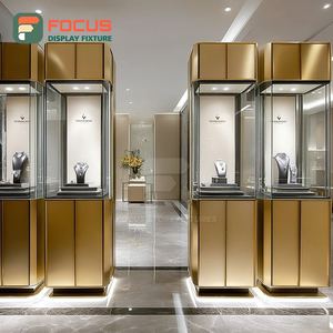 Sistema de Exhibición de Joyería Minimalista, Vitrina Metálica para Boutique - Product Image 2